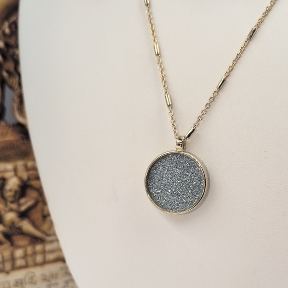 LOFT Gold and Silver Modern Druzy Necklace - Picture 1 of 6